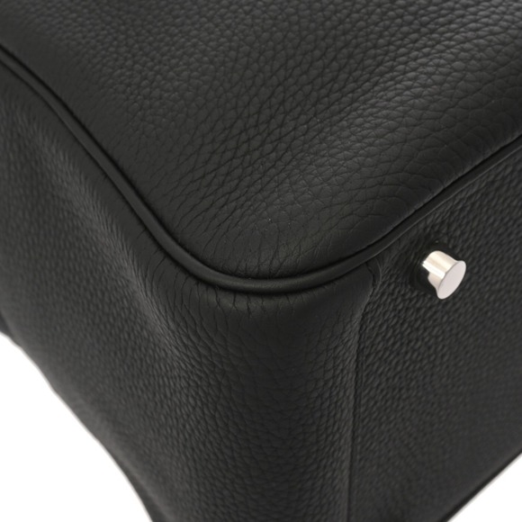 HERMES Lindy 30 Black U Stamp (circa 2022) Women's Taurillon Clemence Leather... - Picture 6 of 11